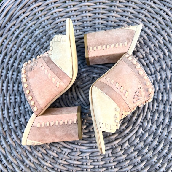 NWOT Sigerson Morrison Philip Suede Open Toe Mule Blush Sz 7.5 - Picture 6 of 11